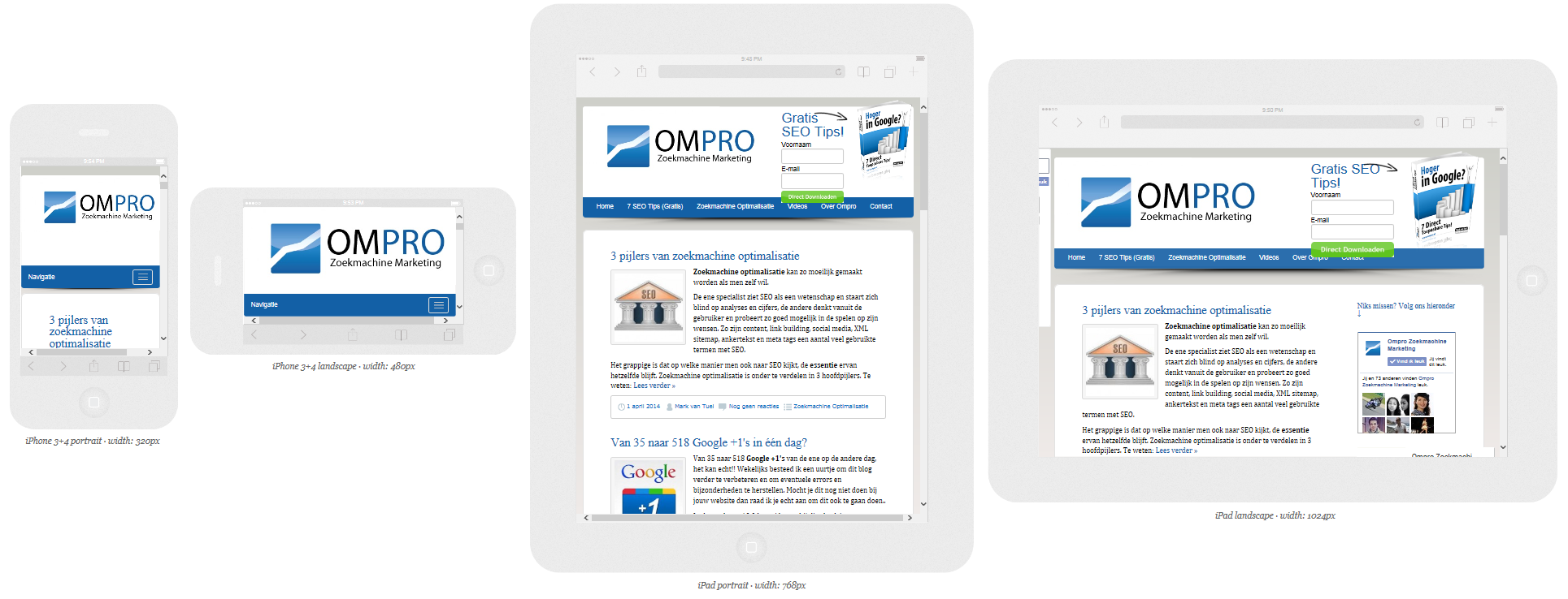 full responsive design ompro.nl